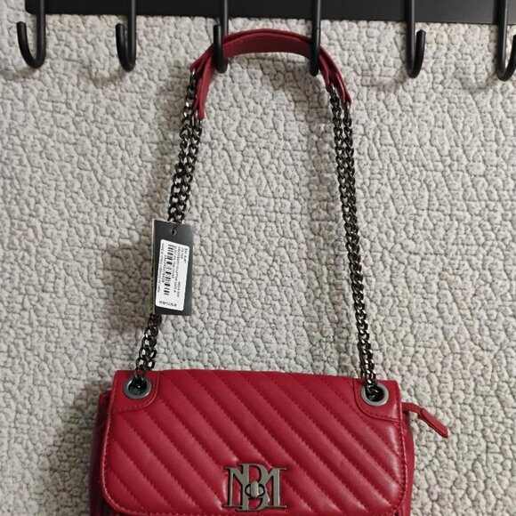 Badgley Mischka Vegan Leather Crossbody With Letter Lock Bag NWT - Picture 2 of 13